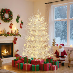 4FT Pre-Lit Aspen Fir Artificial Christmas Tree 230 Warm White LED Lights