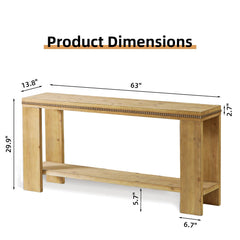 boho console table with storage