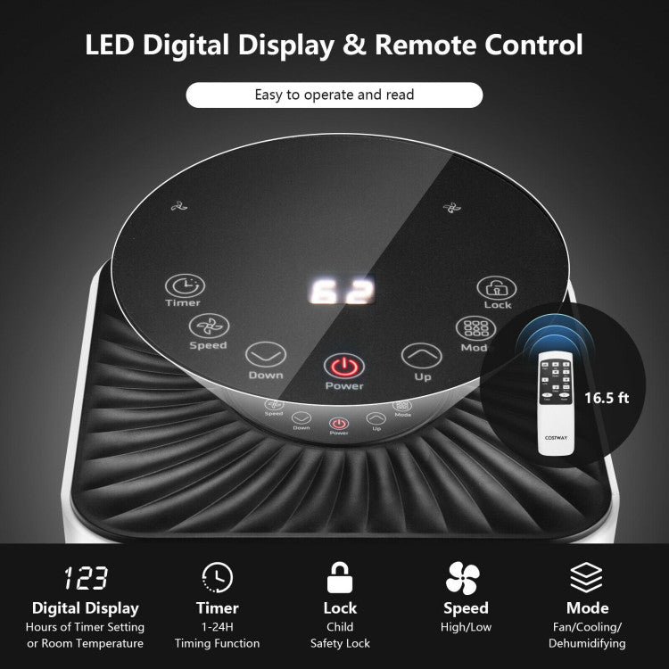 8,000 BTU Portable AC 3-in-1