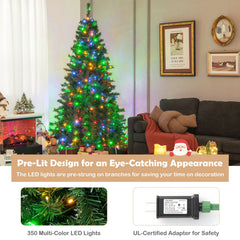 7 Feet Christmas Tree Pre-Lit 3-Minute Quick Shape