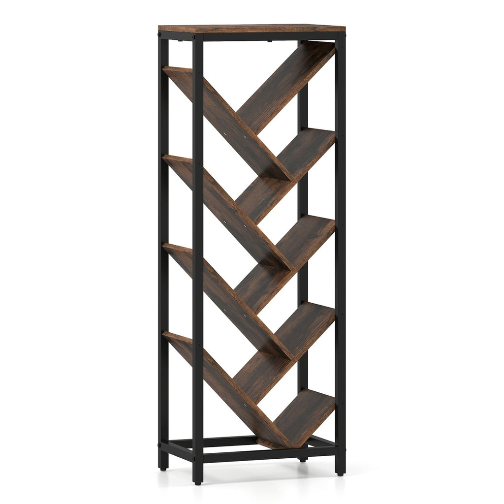 9-Tier Freestanding Bookcase for Hardcover Books