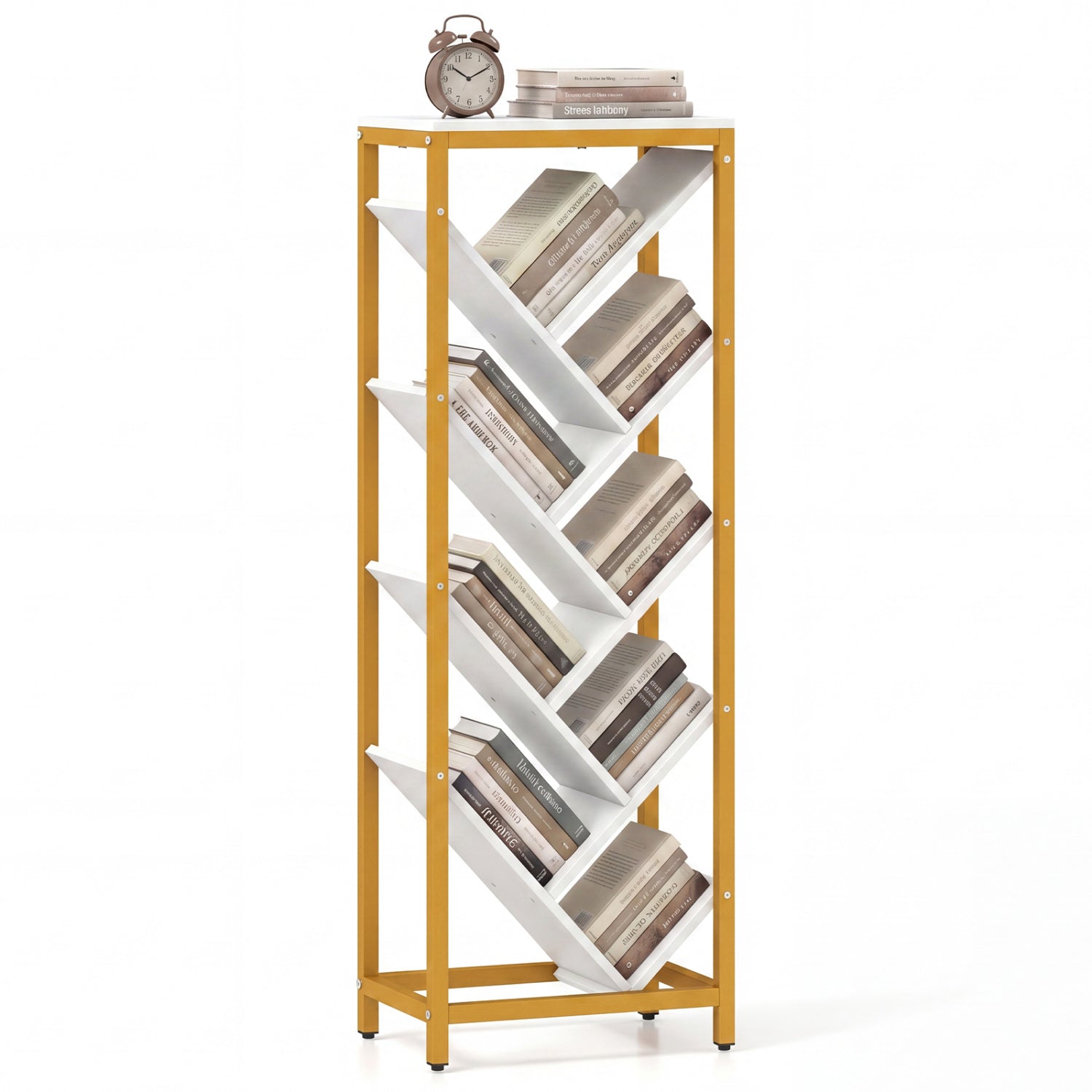 9-Tier Freestanding Bookcase for Hardcover Books