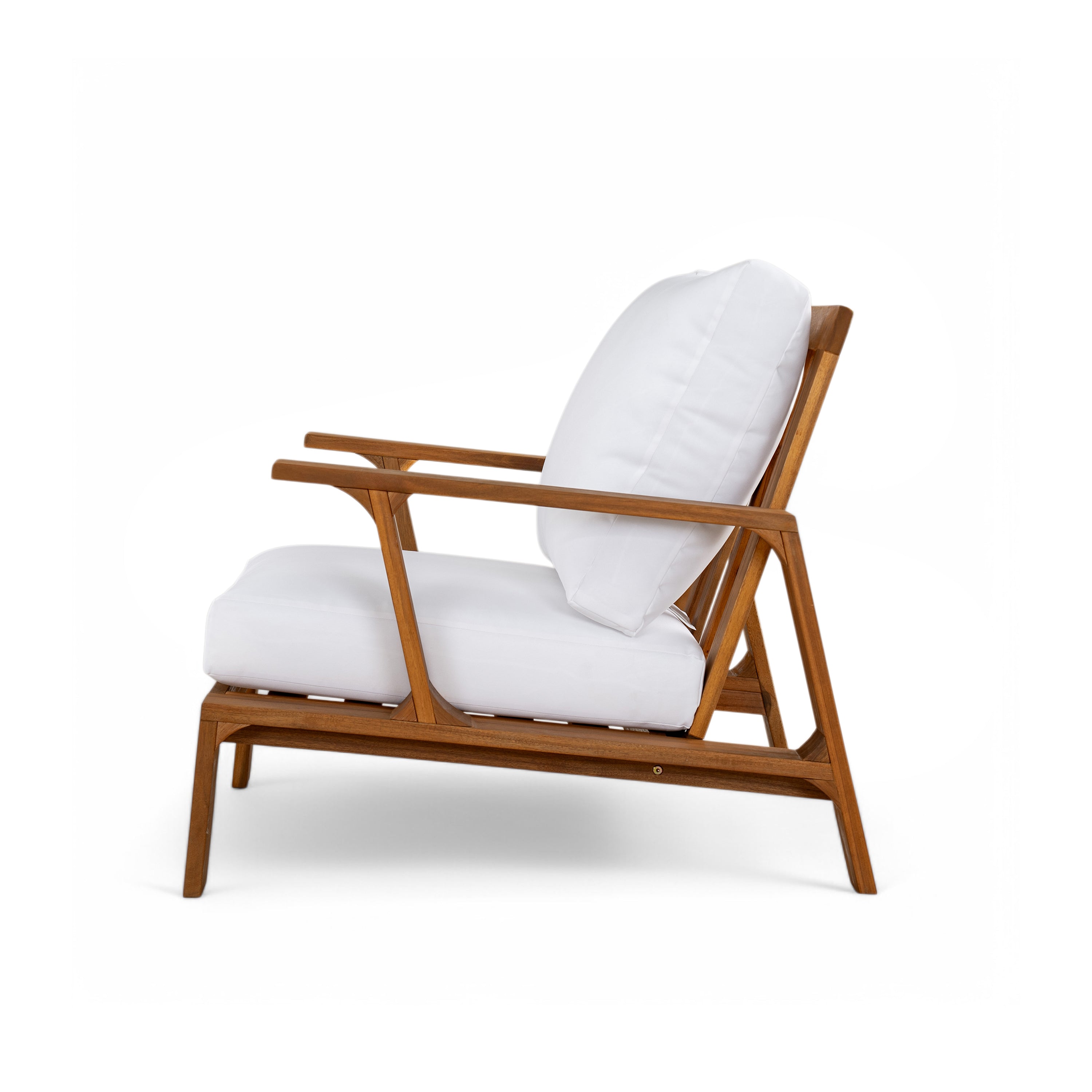 Acacia Wood Outdoor Sofa Set for 4 with Cushions and Coffee Table