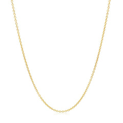14k Yellow Gold Round Cable Link Chain 1.2mm