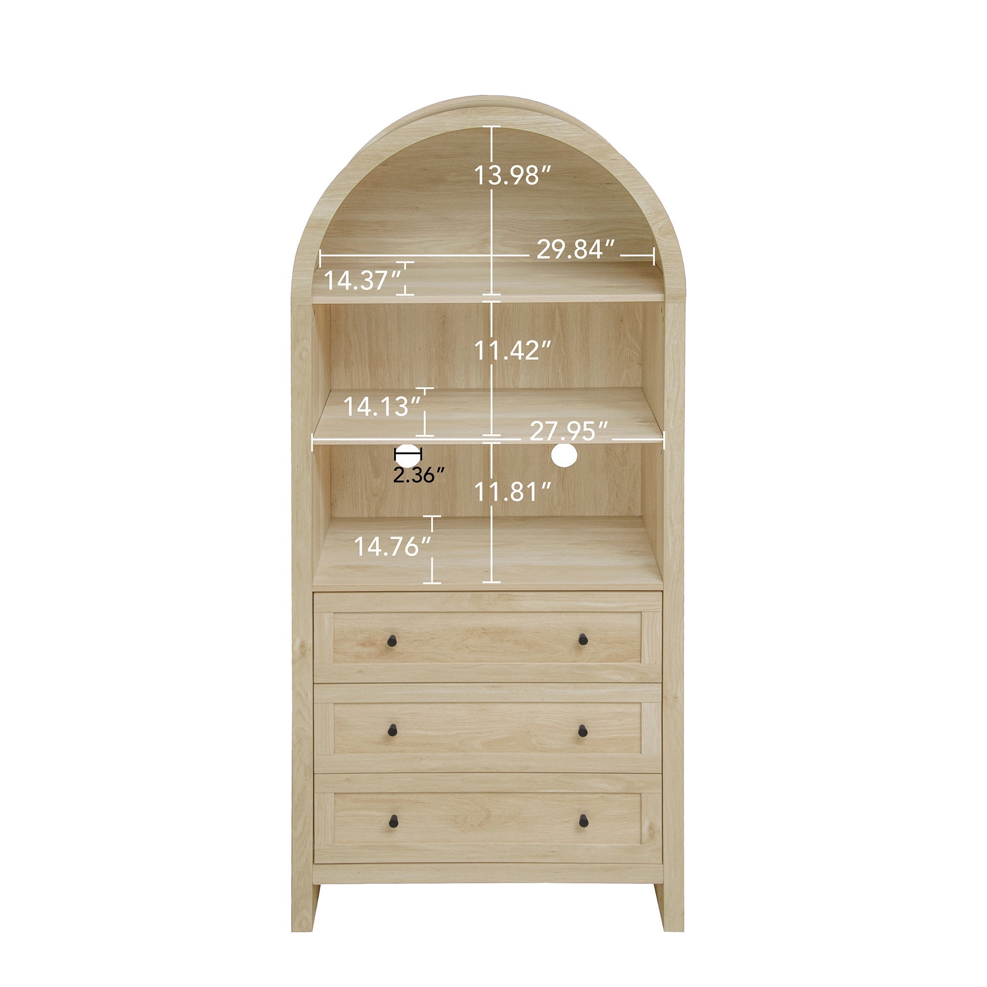 Arched Kitchen Pantry Modern Farmhouse Wood Kitchen Storage Cabinet