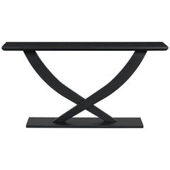 Console Table With Cross Leg Base And Reinforced Support Plate