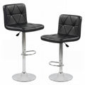 Adjustable Swivel Barstools Set of 2 with Back and Footrest