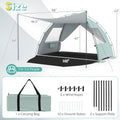 Beach Tent Sun Shelter with Canopy Pop-Up Easy Setup UPF50+ Sun Protection