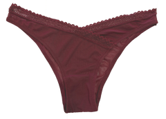 V-Front Mesh Cheeky with Lace, XS-2X