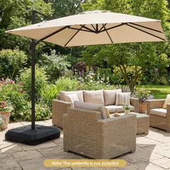 Cantilever Offset Umbrella Base with Wheels for Backyard Poolside