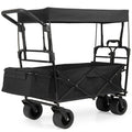 Collapsible Wagon with Removable Canopy and Adjustable Handles