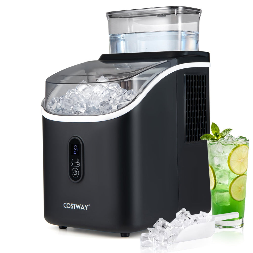 Countertop Ice Maker with External Tank & Self-Cleaning