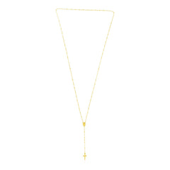 14k Yellow Gold Rosary Necklace