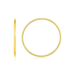 Endless Hoop Style Earrings in 14K Yellow Gold