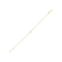 14k Yellow Gold Star of David Bracelet