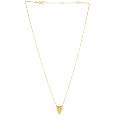 14k Yellow Gold Panther Head Necklace