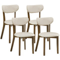 Dining Chairs Set of 4 with Solid Rubber Wood Frame