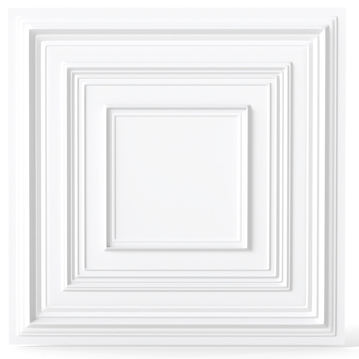Drop Ceiling Tiles 24" x 24" PVC Ceiling Panels with 3D Decorative Patterns 12-Pack-White