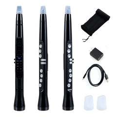 Electronic Wind Instrument Synthesizer Rechargeable Digital Saxophone-Black