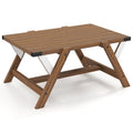 Farmhouse Center Table with Decorative Nailhead Accents for Living Room