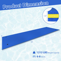 3 Layer Water Pad Foam Mat-Blue