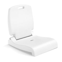 Foldable Outdoor Pool Chair with Handle and Back Support-White