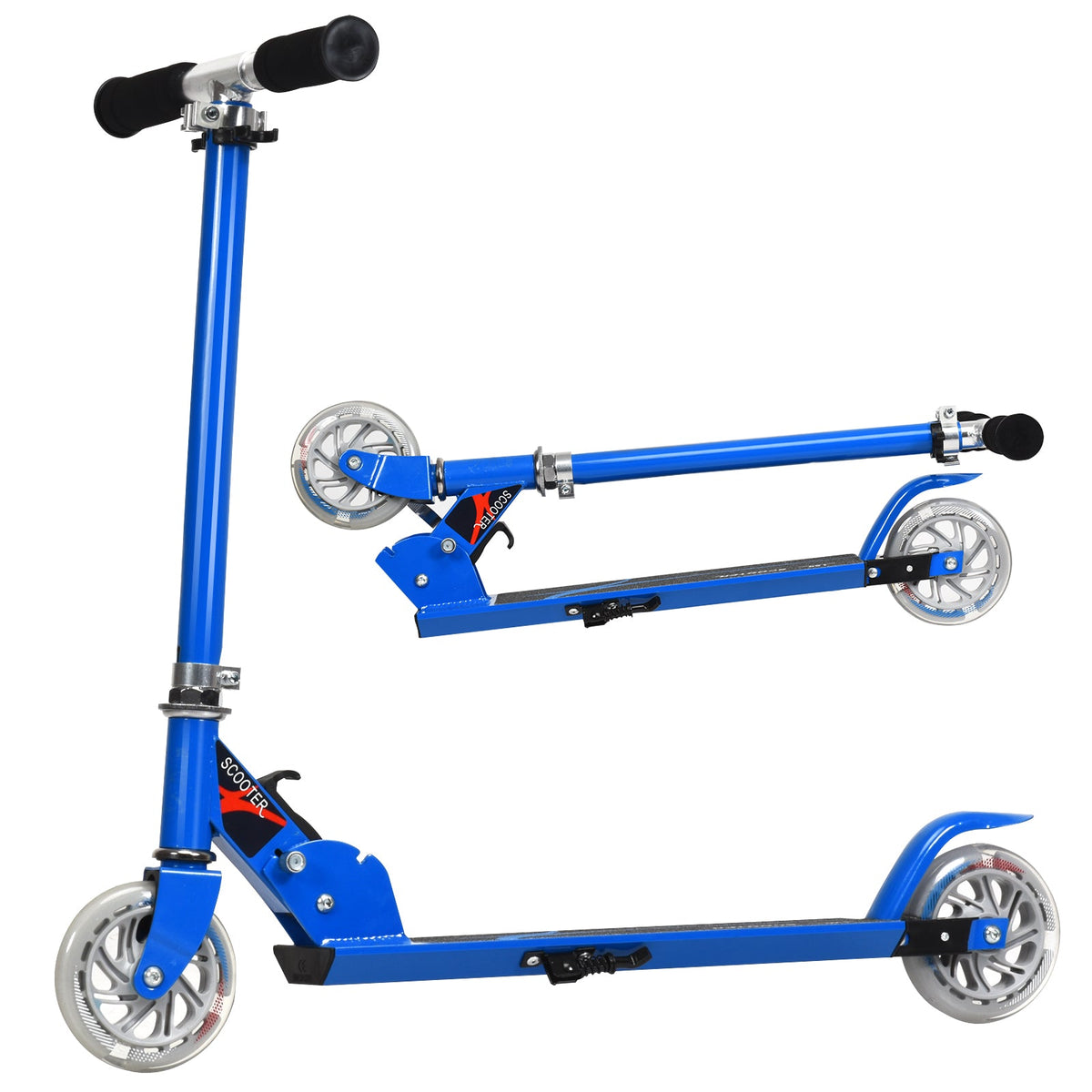 Folding Aluminum Kids Kick Scooter with LED Lights