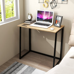 31 Inch Space-saving Folding Computer Desk for Home Office-Natural