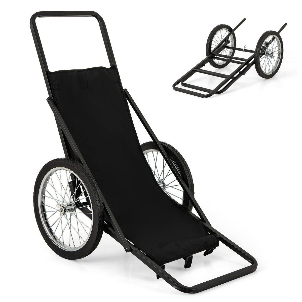 550 LBS Folding Deer Game Cart with Polyester Liner for Hunting