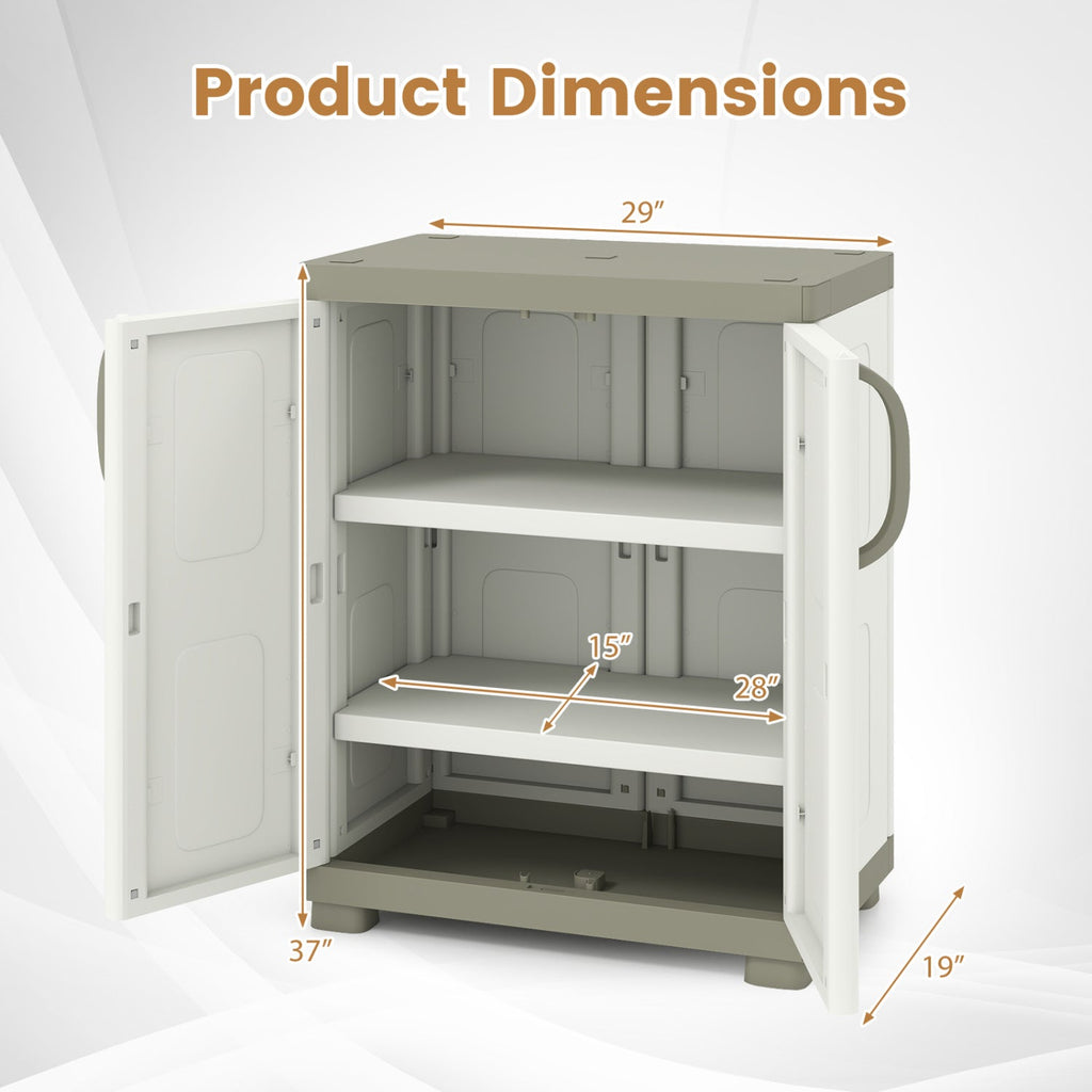 Freestanding Buffet Cabinet Sideboard with 2 Doors and Adjustable Shelves for Kitchen and Garage
