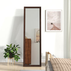 Full Length Mirror with Stand and Solid Wood Frame