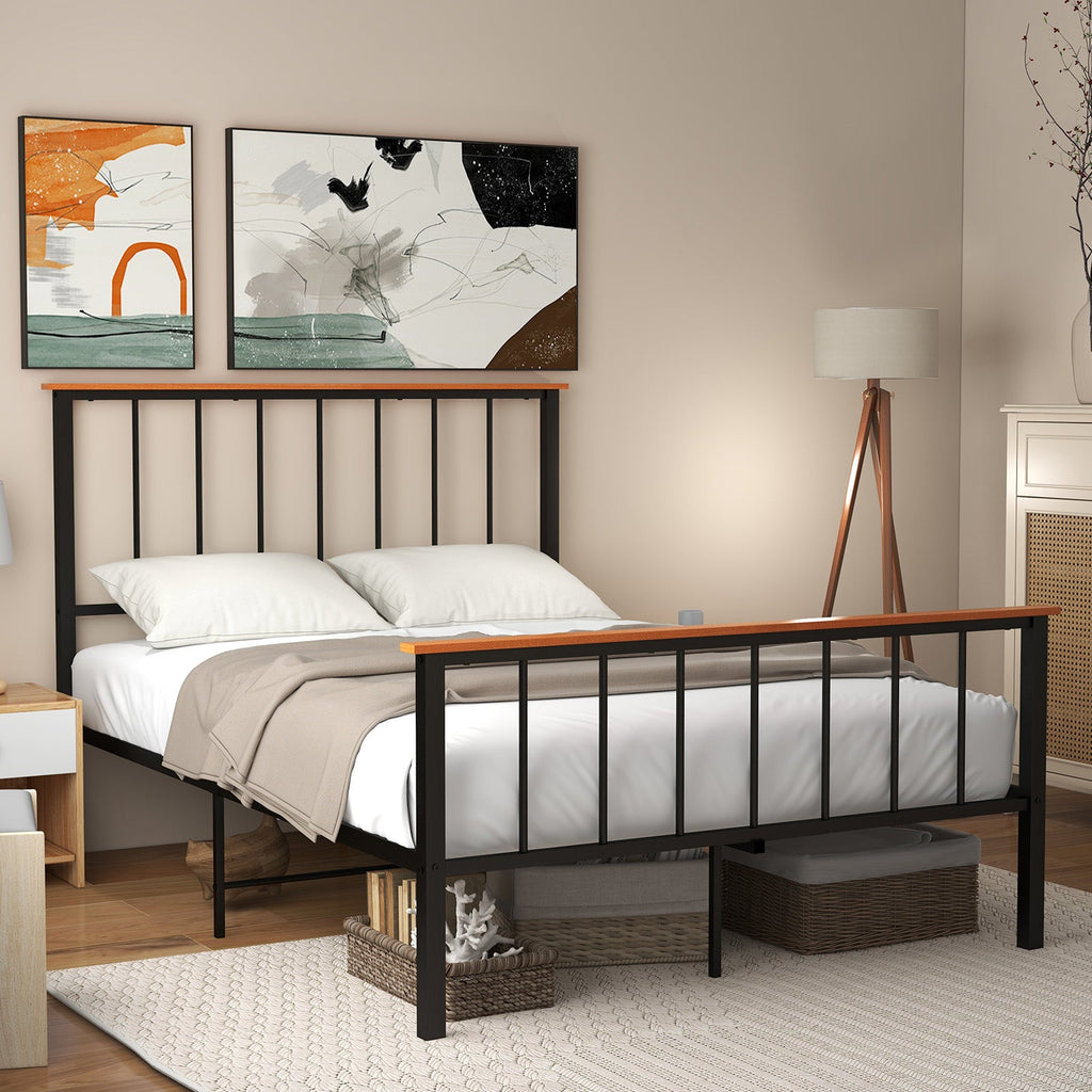 Bed Frame with Headboard and Footboard-Full Size