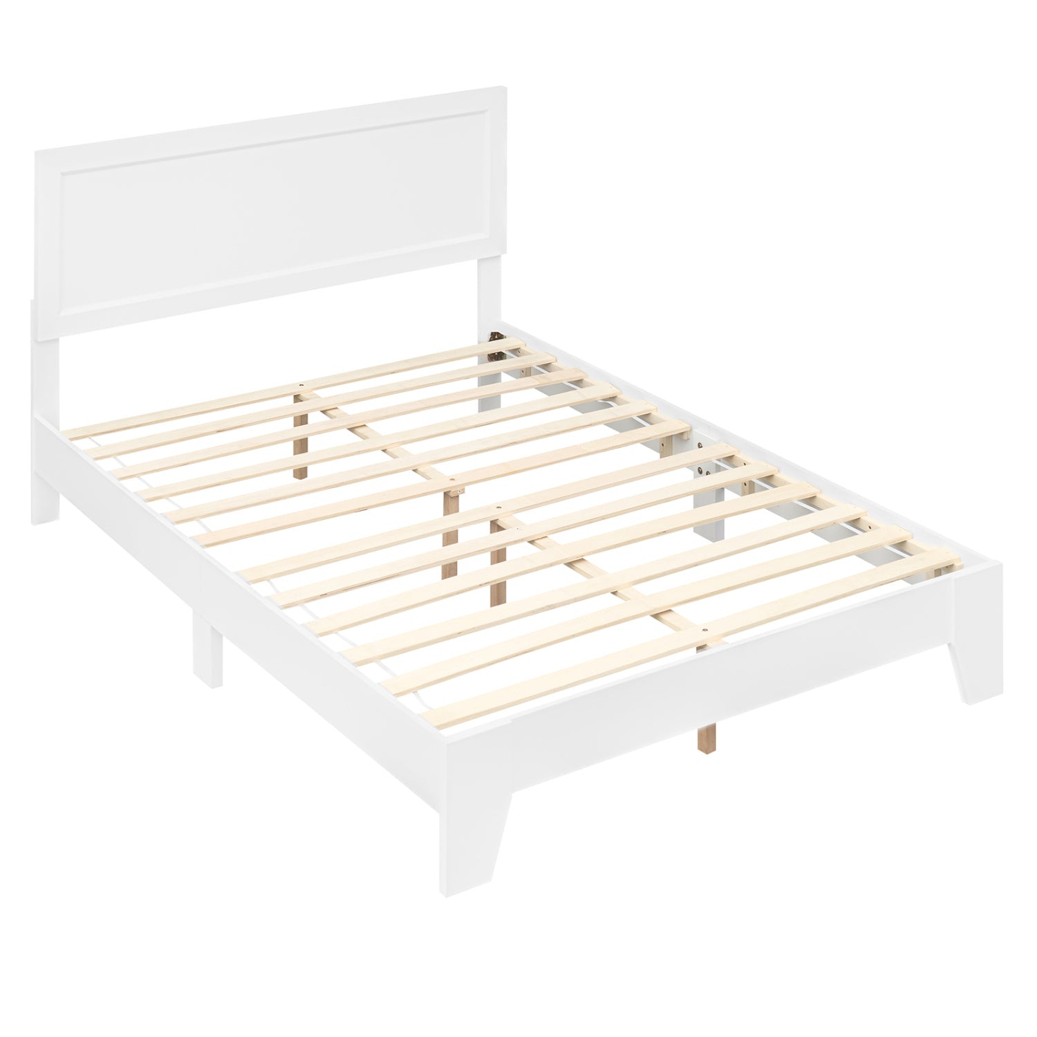 Full Size Platform Bed Frame with Headboard - No Box Spring