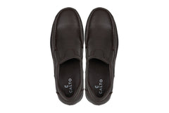 CALTO - G1823 - 3 Inches Taller (Brown) - Lightweight Slip-On Loafer Dress Shoes