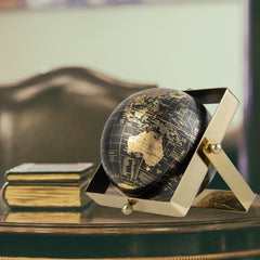 Geographic 6/ 8/ 10 Inch World Globe with Clear Printing and Square Frame