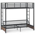 Heavy Duty Metal Bunk Bed Frame with Headboard and Footboard