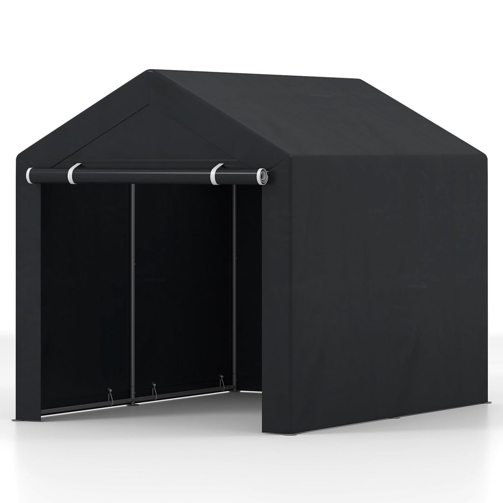 Portable Storage Shed with Roll-Up Zipper Door