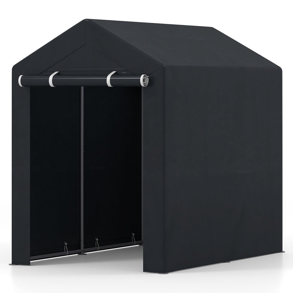 Portable Storage Shed with Roll-Up Zipper Door
