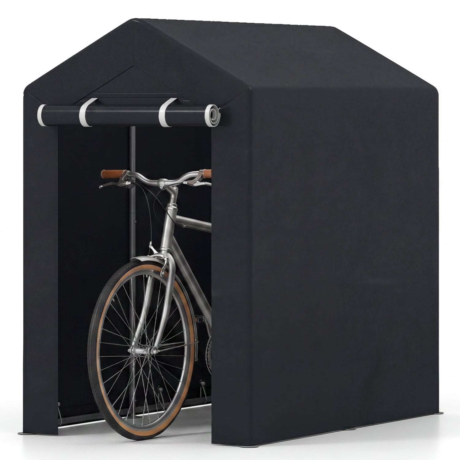 Portable Storage Shed with Roll-Up Zipper Door