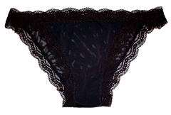 Mesh Bikini with Lace Trim at the Waist and Leg, XS-2X