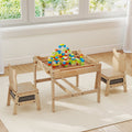 Kids Table and Chair Set with Reversible Whiteboard