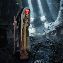 Life Size Animatronic Witch with Pre-Recorded Phrases