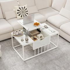 Lift Top Coffee Table Modern Center Table with Hidden Storage Compartment