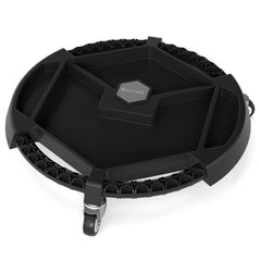 Mobile Automotive Tool Creeper with 3 Swivel Casters and 4 Compartments-Black