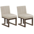 Modern Farmhouse Fabric Dining Chairs Set of 2 with 5.5" Thickened Padded Seat