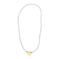 18K Yellow Gold Vermeil Pearl Strand Infinity Necklace