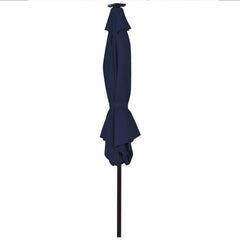 10 Feet Outdoor Patio umbrella with Bright Solar LED Lights-Dark Blue