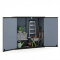 Outdoor Storage Shed 23.5 Cu.ft All-Weather Storage Box with Floor Lockable Door