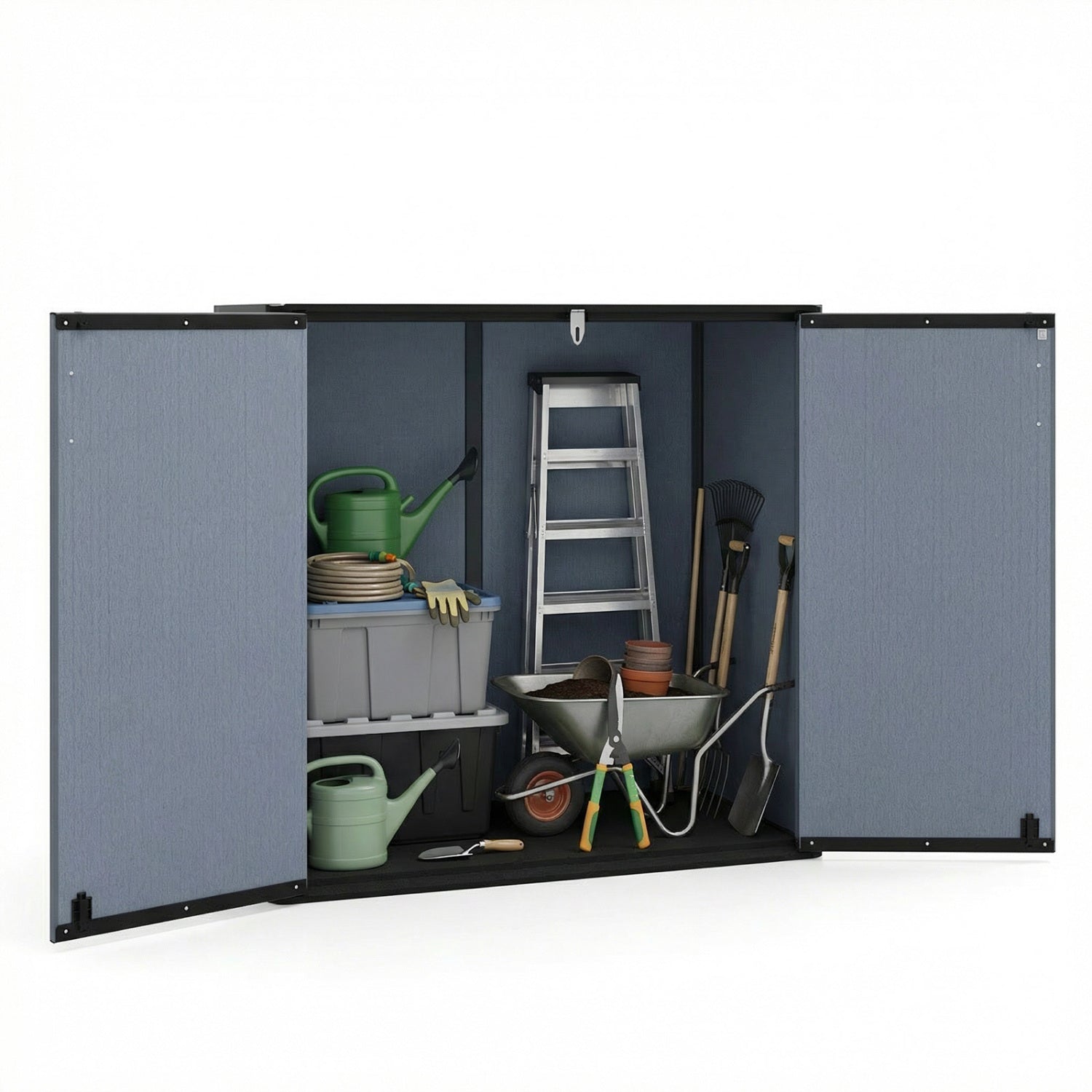 Outdoor Storage Shed 23.5 Cu.ft All-Weather Storage Box with Floor Lockable Door