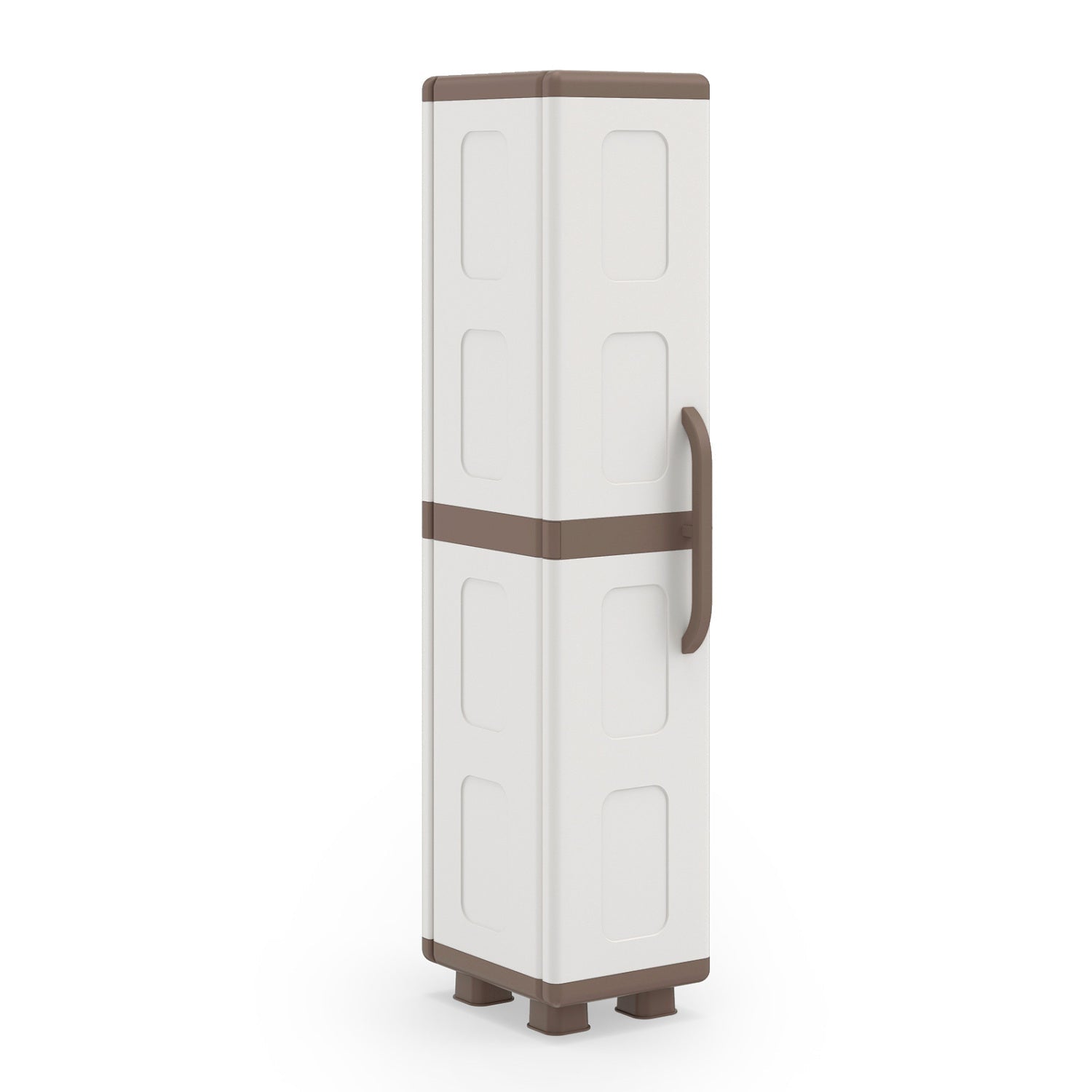Plastic Kitchen Pantry with 4 Adjustable Shelves and Single Door for Living Room and Kitchen